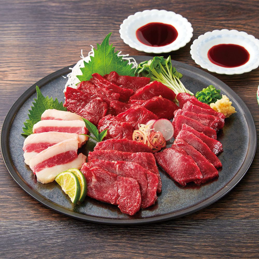 冷凍便】【国産】特選馬刺し4種食べ比べセット(5人前) | おとりよせ村